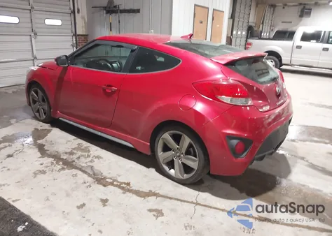 2013 Hyundai Veloster Turbo W/Black z USA, uszkodzony, nr VIN KMHTC6AE8DU163538